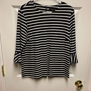 Navy striped top